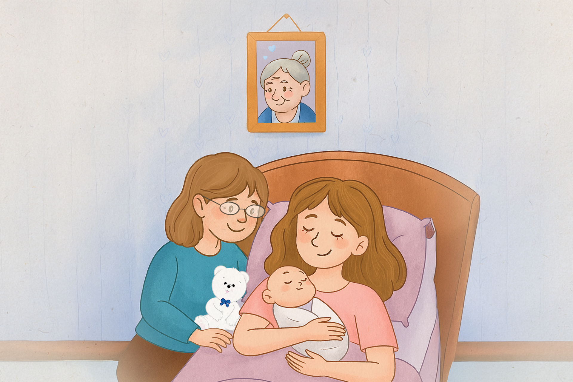 Mamá, hija y nieta.